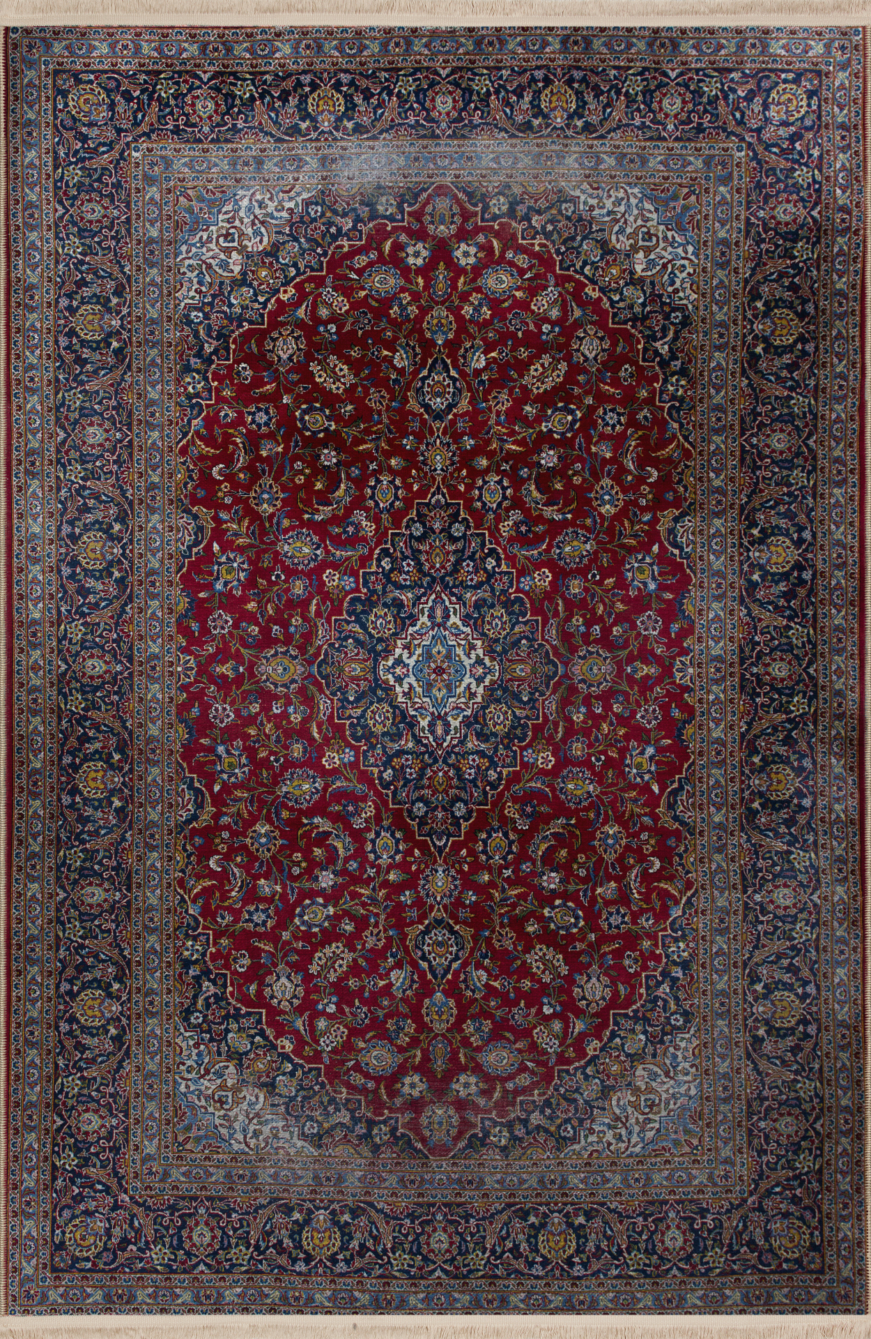 Mira Bordo Temalı Çok Renkli Geleneksel Motif Desenli Vintage Dekoratif Halı Mira 2909 100×200