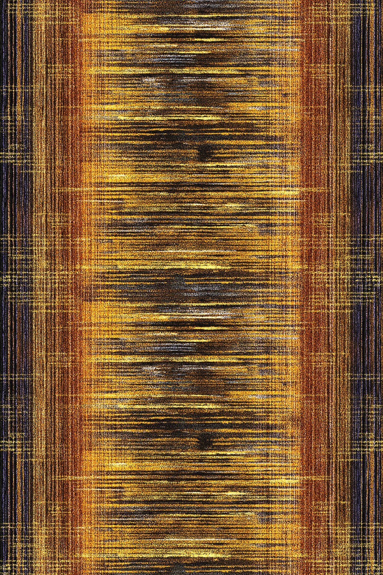 Mira Sarı Siyah Ton Çizgi Desen Dekoratif Halı Mira 1533 100×300