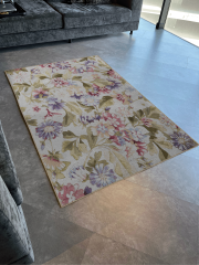 Mira Çok Renkli Soyut Çiçek ve Gül Desenli Kreatif Modern Dekoratif Halı Mira 2860 100×300