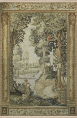 Mira Çok Renkli Goblen Tasarım Irmak ve Ağaç Desenli Saçaklı Vintage Dekoratif Halı Mira 2893 155×230