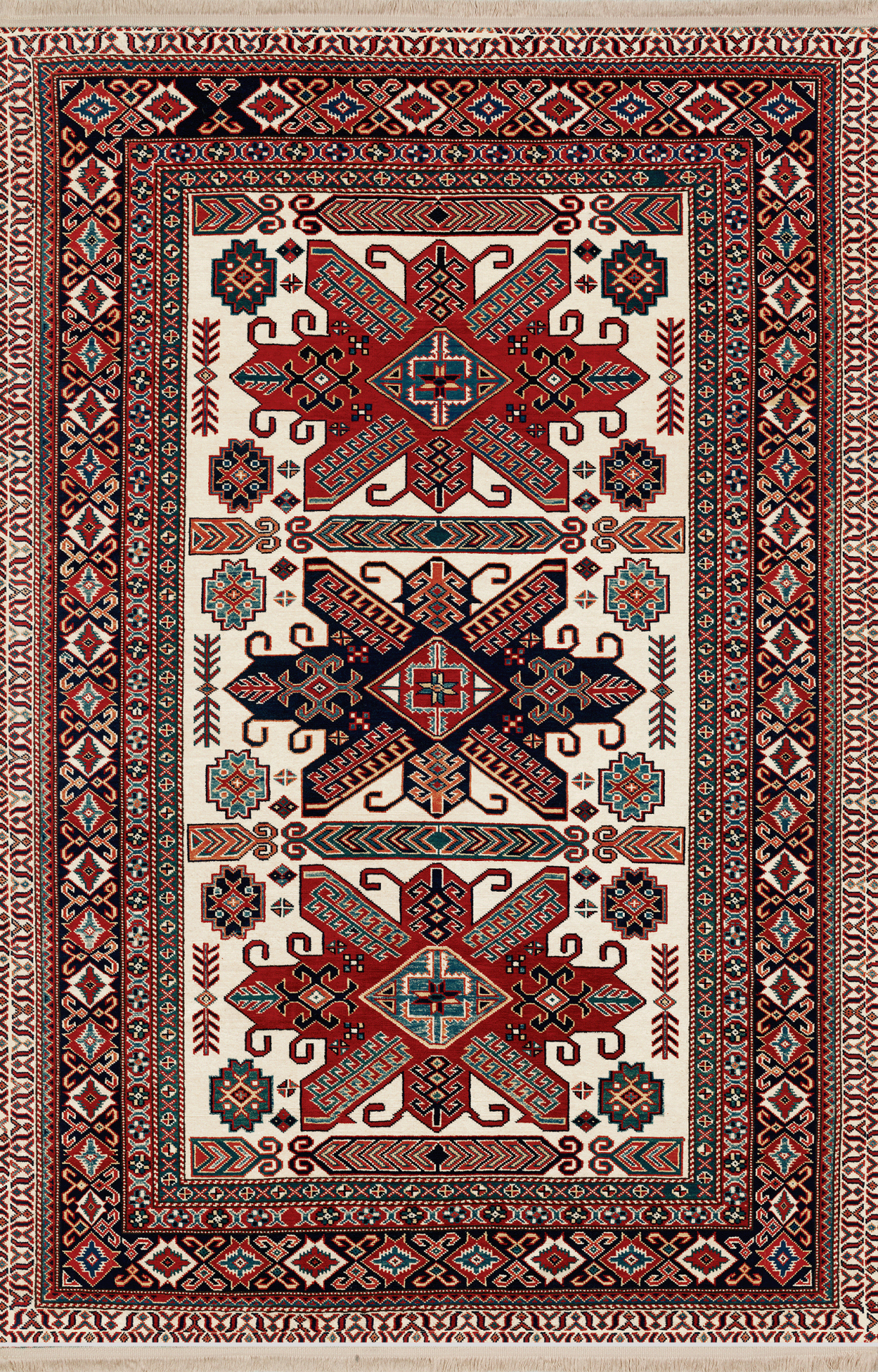 Bordo Temalı Geleneksel Motif Etnik Desenli Vintage Dekoratif Halı 1642 150×250