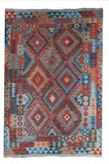 Cotton Pamuklu Çok Renkli Otantik ve Etnik Desenli Kilim 505 120×180