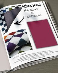 Turuncu Bordo Çerçeveli Dokuma Taban Dijital Baskılı Halı Mira 1363 155×260