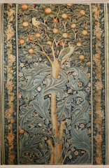 Mira Çok Renkli Hayat Ağacı Temalı Yaprak ve Meyve Desenli Saçaklı Vintage Dekoratif Halı Mira 2878 155×240