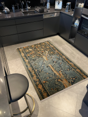 Mira Çok Renkli Hayat Ağacı Temalı Yaprak ve Meyve Desenli Saçaklı Vintage Dekoratif Halı Mira 2878 155×240