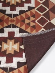 Kiremit Renk Çok Renkli Geometrik Etnik Desenli Kilim rustik4033 80×300