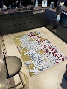 Barcelona Koleksiyonu Çok Renkli Soyut Geleneksel Motif Desenli Vintage Dekoratif Halı 61 100×150
