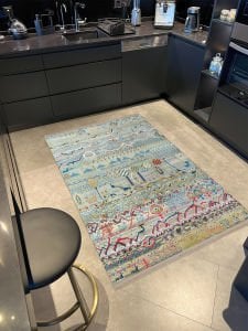 Barcelona Koleksiyonu Çok Renkli Karma Etnik Motifler ve Figürler Desenli Vintage Dekoratif Halı 21 155×260
