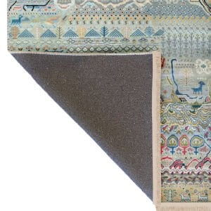 Barcelona Koleksiyonu Çok Renkli Karma Etnik Motifler ve Figürler Desenli Vintage Dekoratif Halı 21 155×260